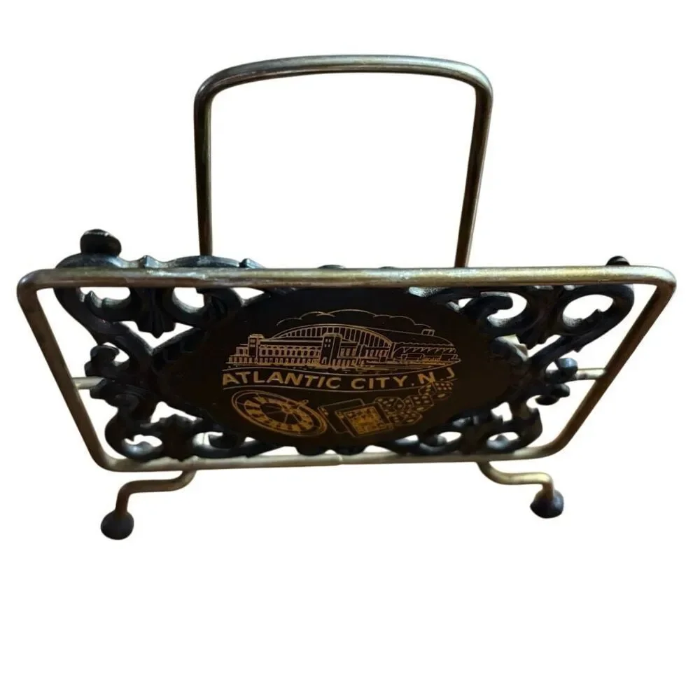 Vintage Atlantic City N.J. Metal Napkin Holder
